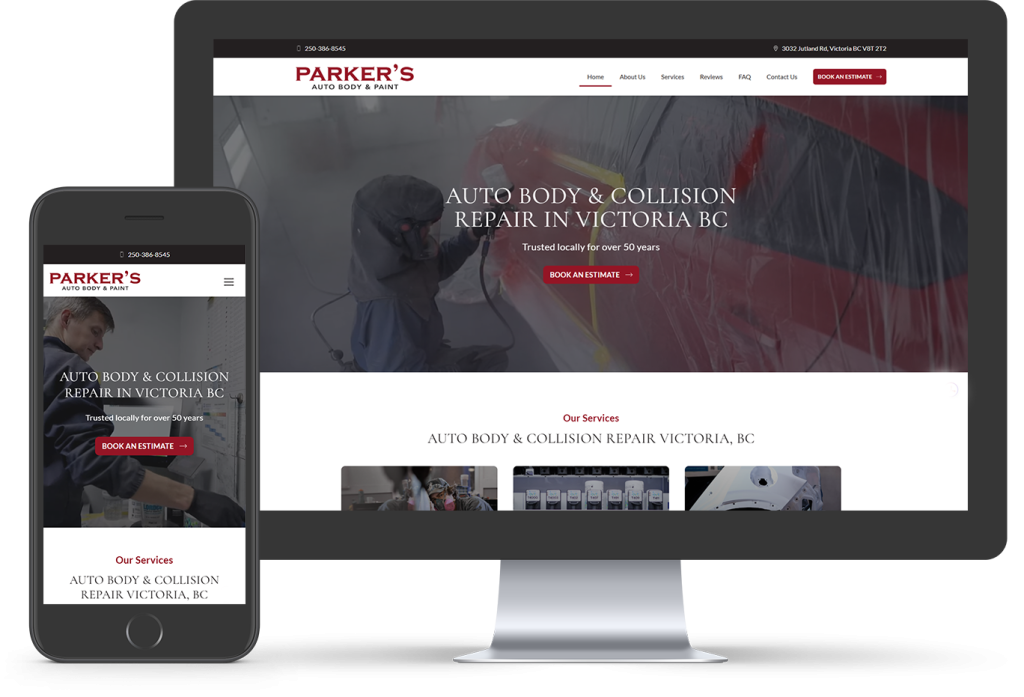 Responsive website mockup